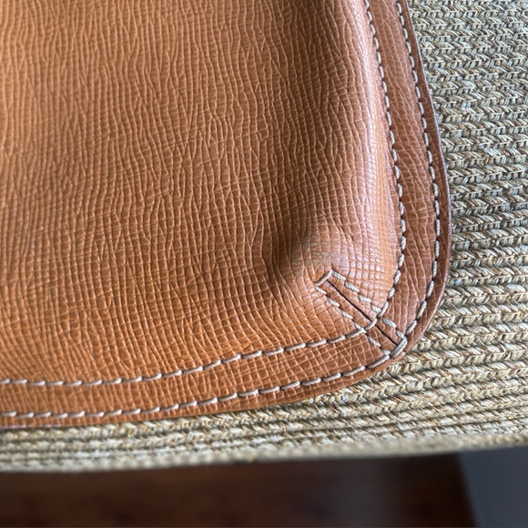 Eric Javits Women Tan Brown Rattan Flap Shoulder Purse Bag Boho Coastal Tropical - Picture 9 of 16